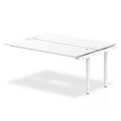 Impulse Back-to-Back Bench Desk Extension Kit W1600 x D1600 x H730mm White Finish White Frame - IB00243 DD