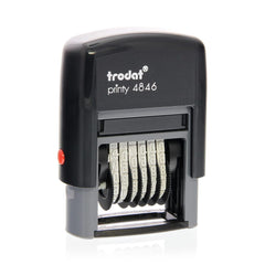 Trodat Printy 4846 Self Inking Number Stamp 27x4mm Black Ink - 89376