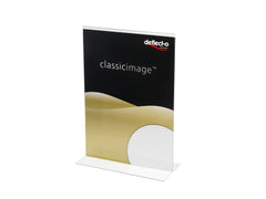 Deflecto Stand Up Sign Holder A4 Portrait Clear - 47801