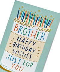 Contemporary Design Brother Birthday Card