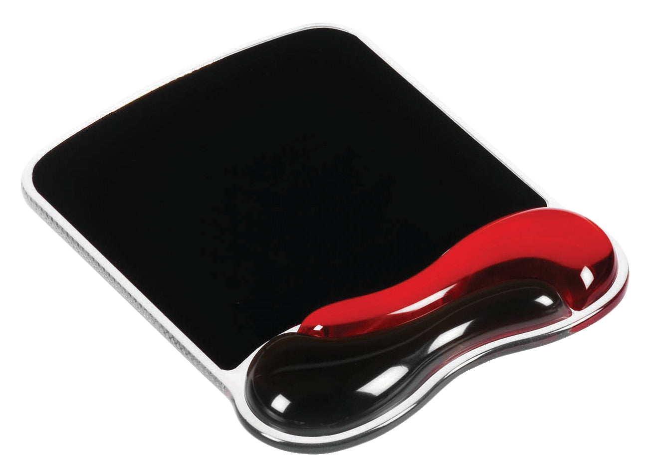 Kensington Duo Gel MousePad with Wrist Support Red/Black - 62402