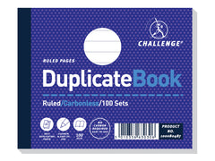 Challenge 105x130mm Duplicate Book Carbonless Ruled Taped Cloth Binding 100 Sets (Pack 5) - 100080487
