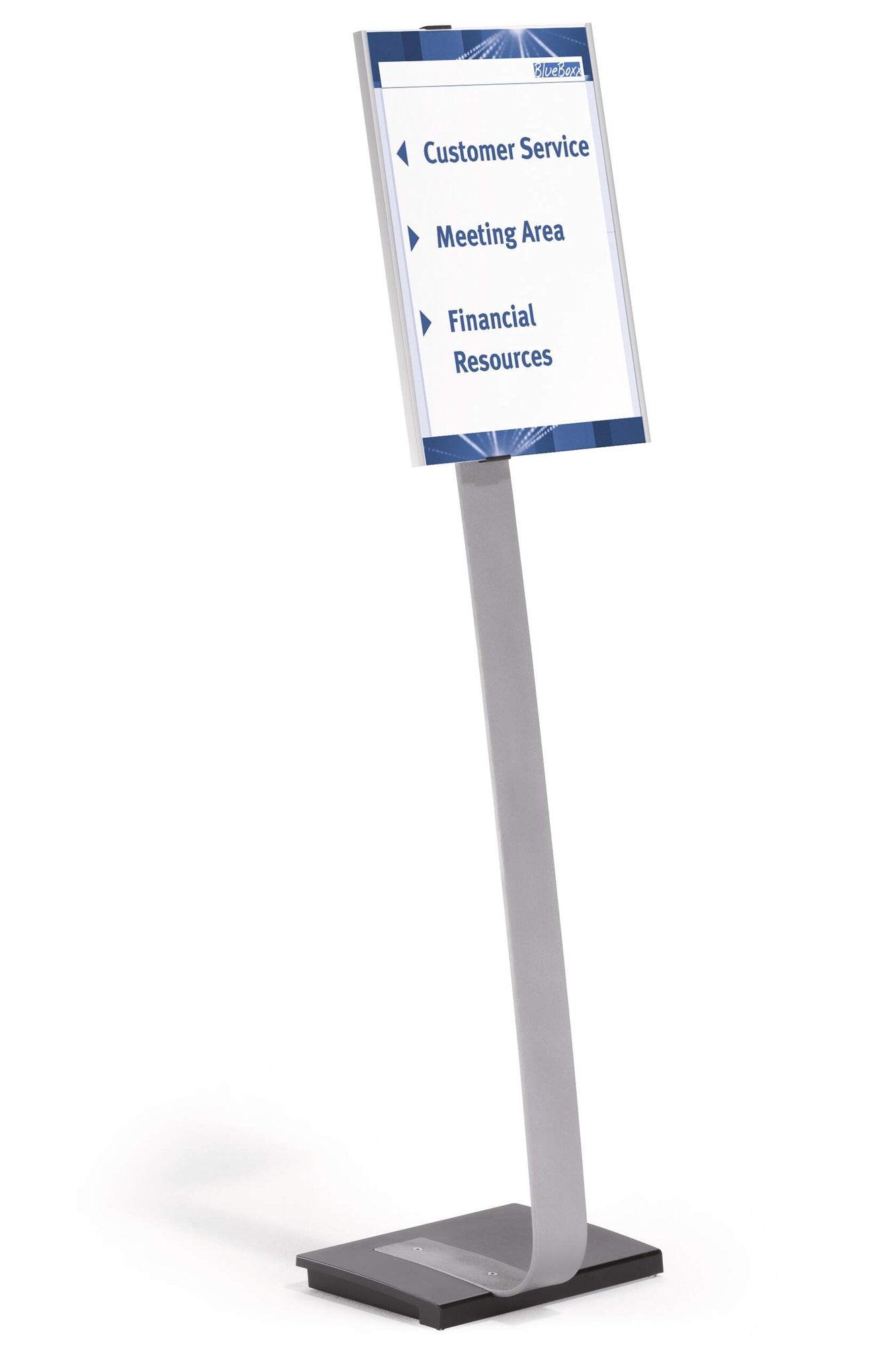 Durable Aluminium Info Sign Stand with Cast Iron Base & Acrylic A3 Panel - 481323 DD