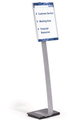 Durable Aluminium Info Sign Stand with Cast Iron Base & Acrylic A3 Panel - 481323 DD