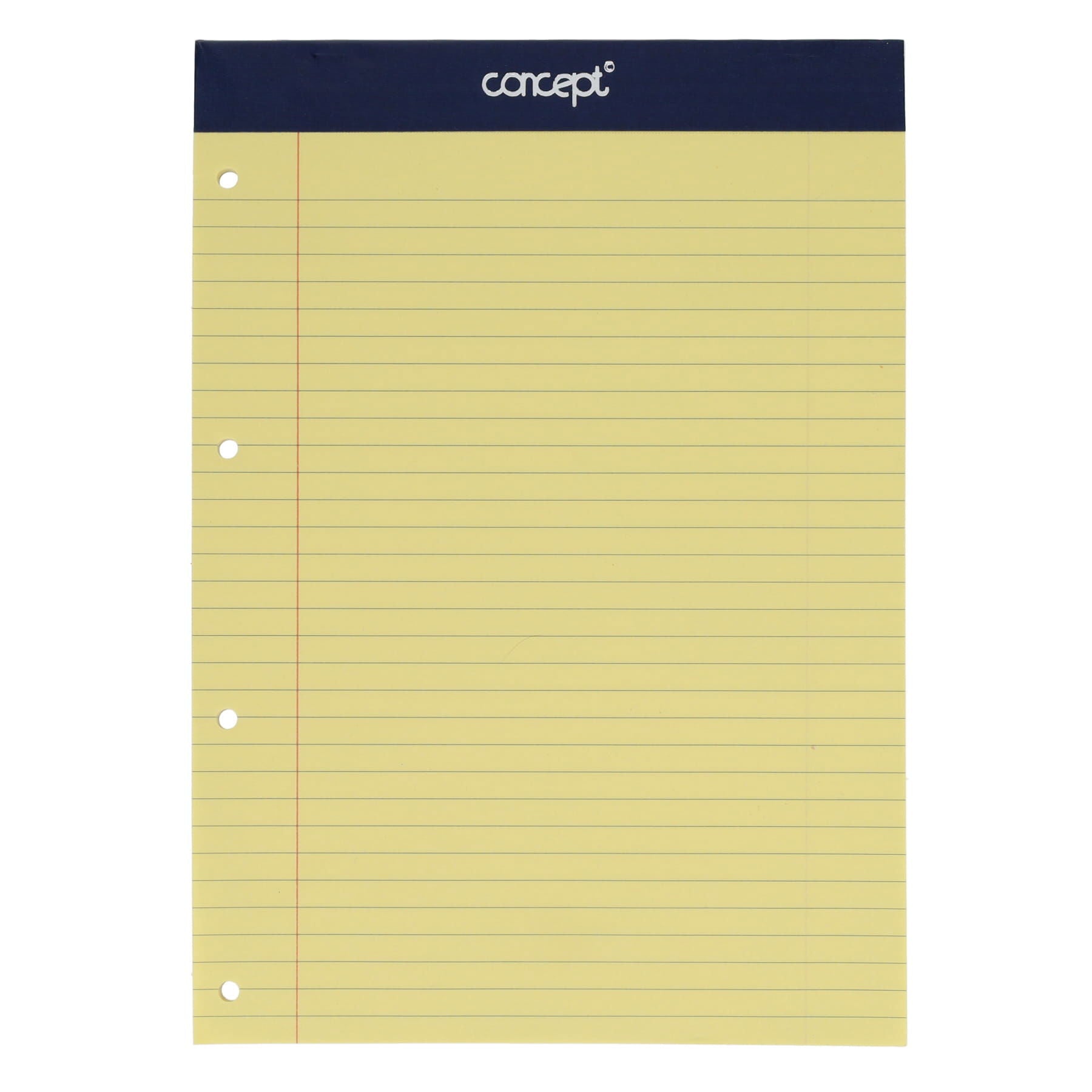Concept A4 Legal Pad with 50 sheets, featuring lined paper for notes and writing, from Concept stationery and note pads collection.