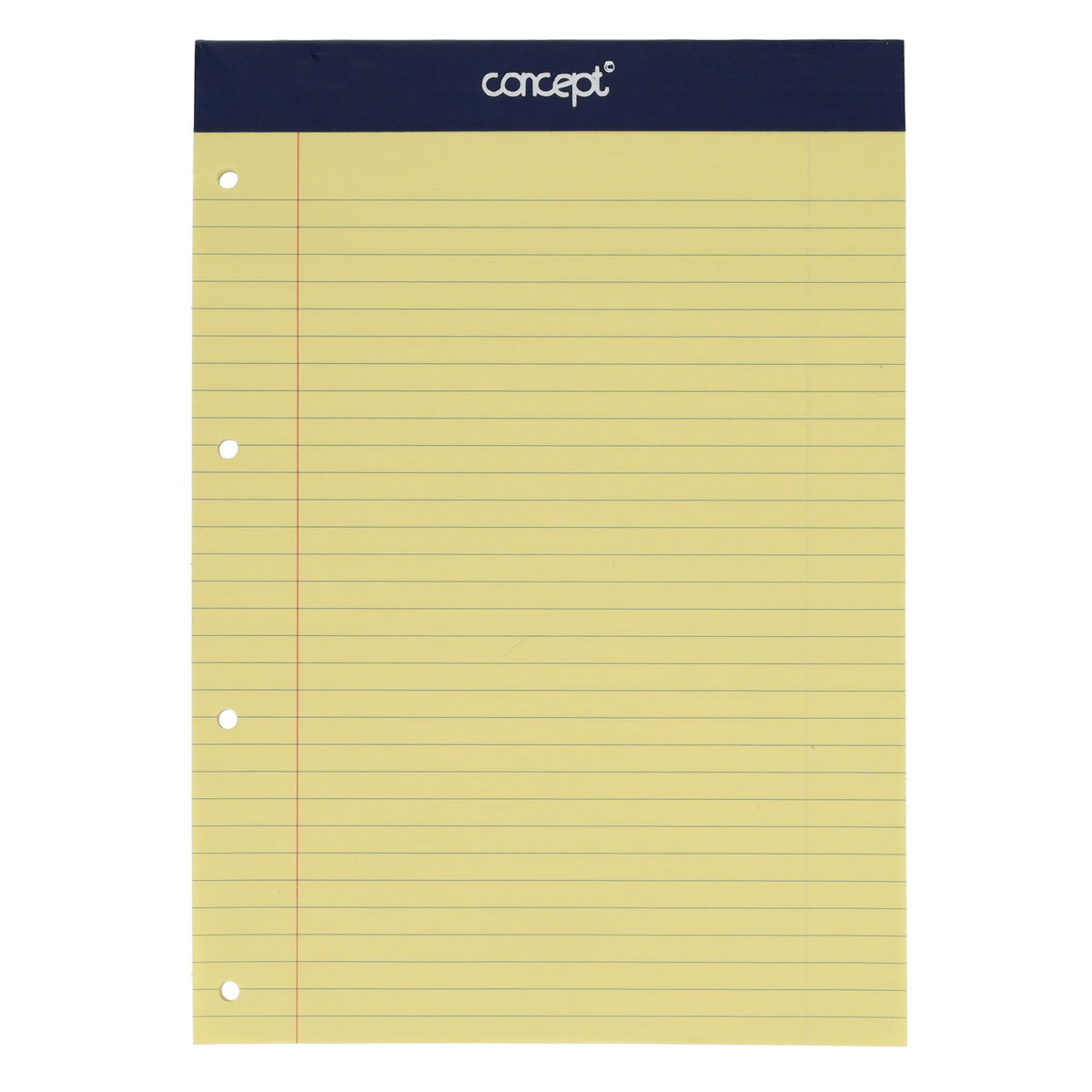 Concept A4 Legal Pad with 50 sheets, featuring lined paper for notes and writing, from Concept stationery and note pads collection.