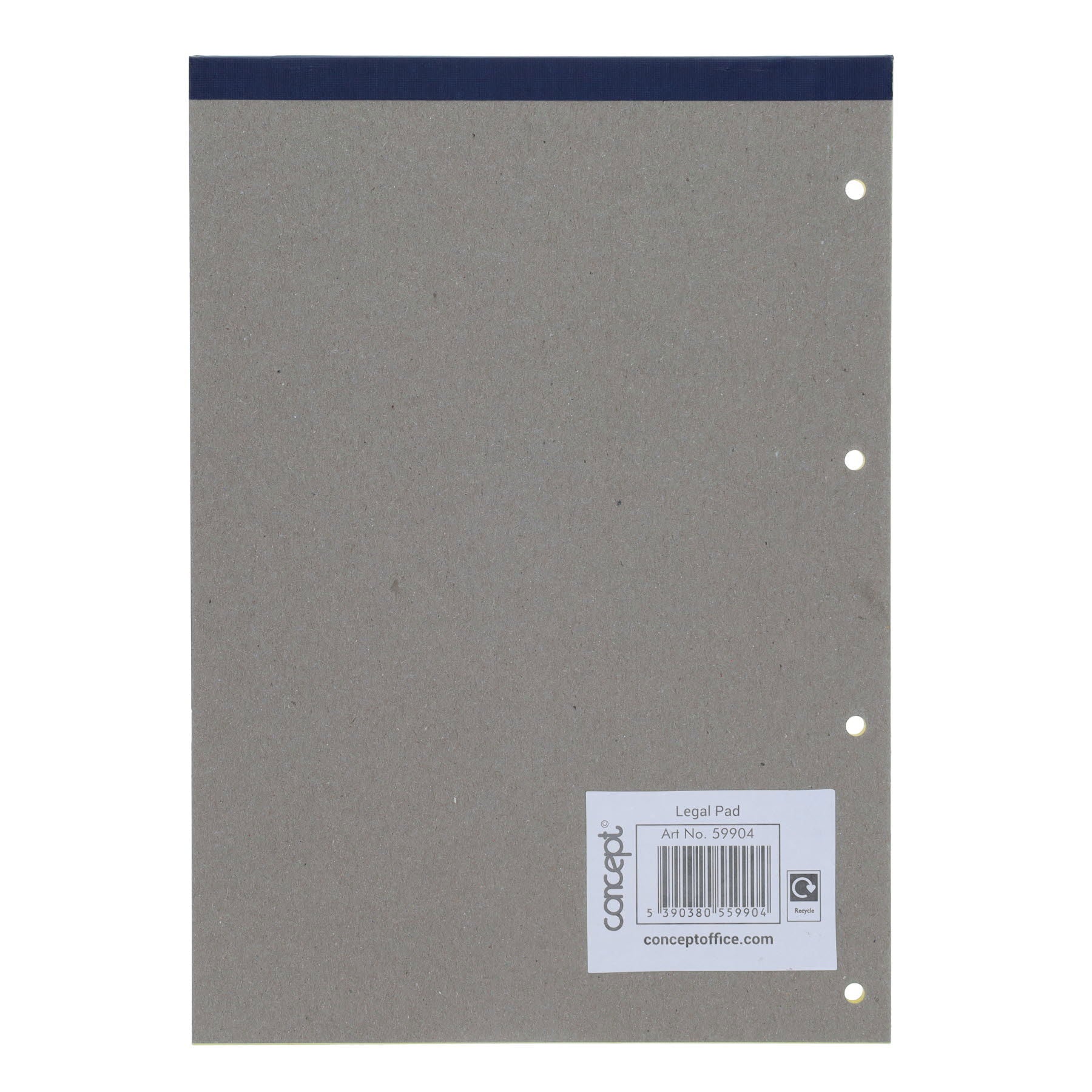 Concept A4 legal pad with 50 sheets, traditional stationery note pad for writing and note-taking.