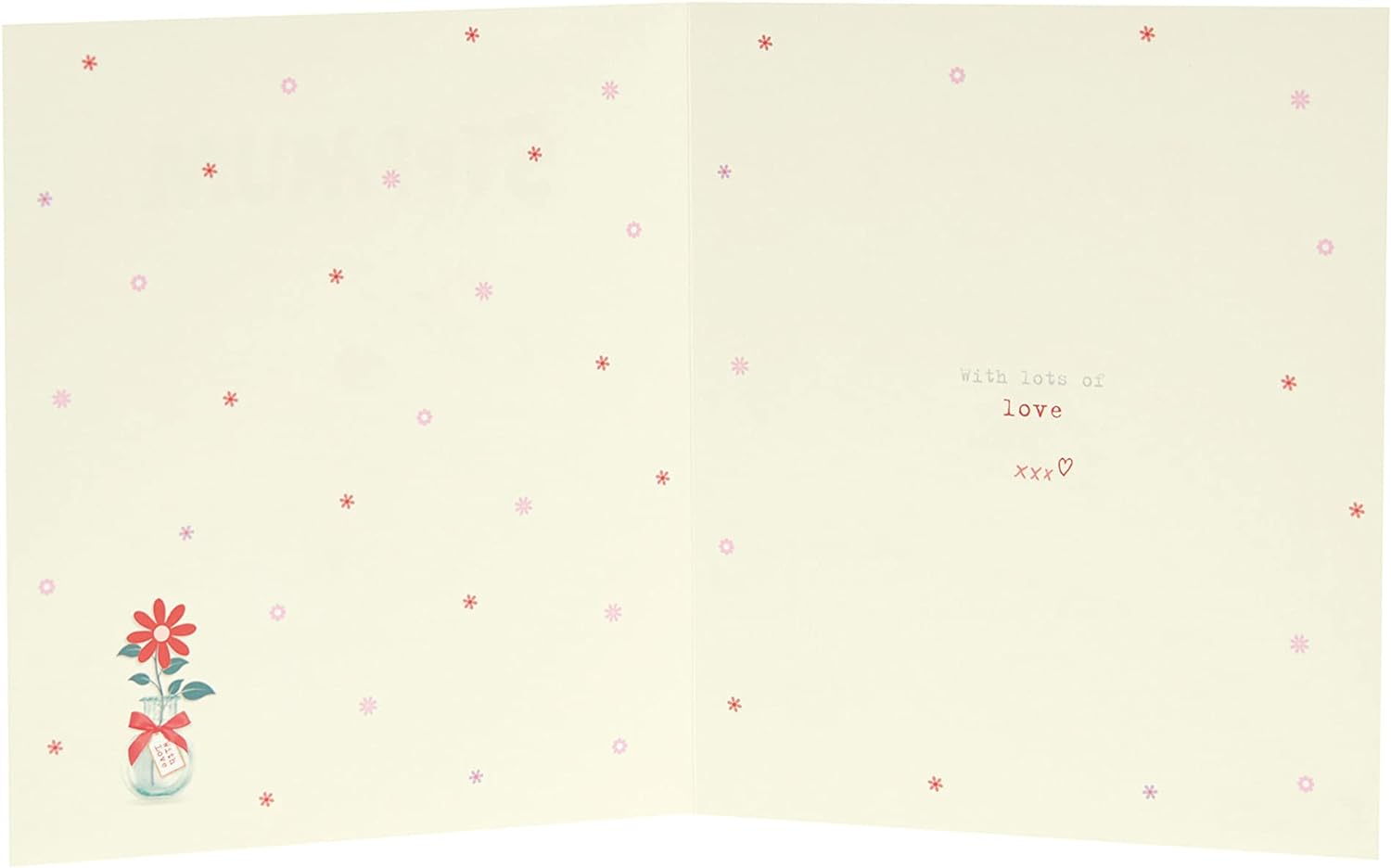 Boofle Birthday Card For Step Mum With Envelope - Cute Design Of Boofle With Vase And Flower