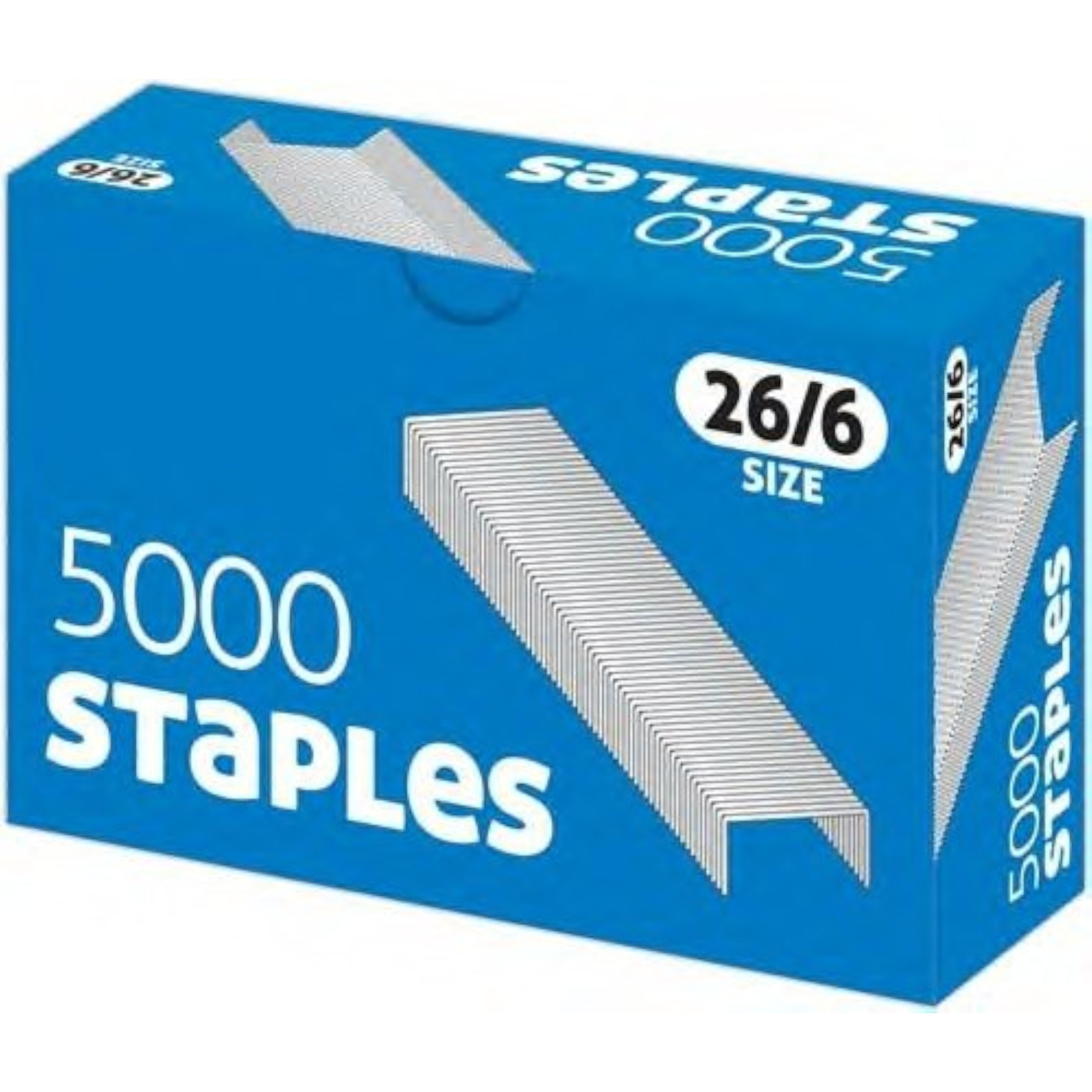 Box of County 26/6 staples for office use, containing 5000 staples in a bulk wholesale package.