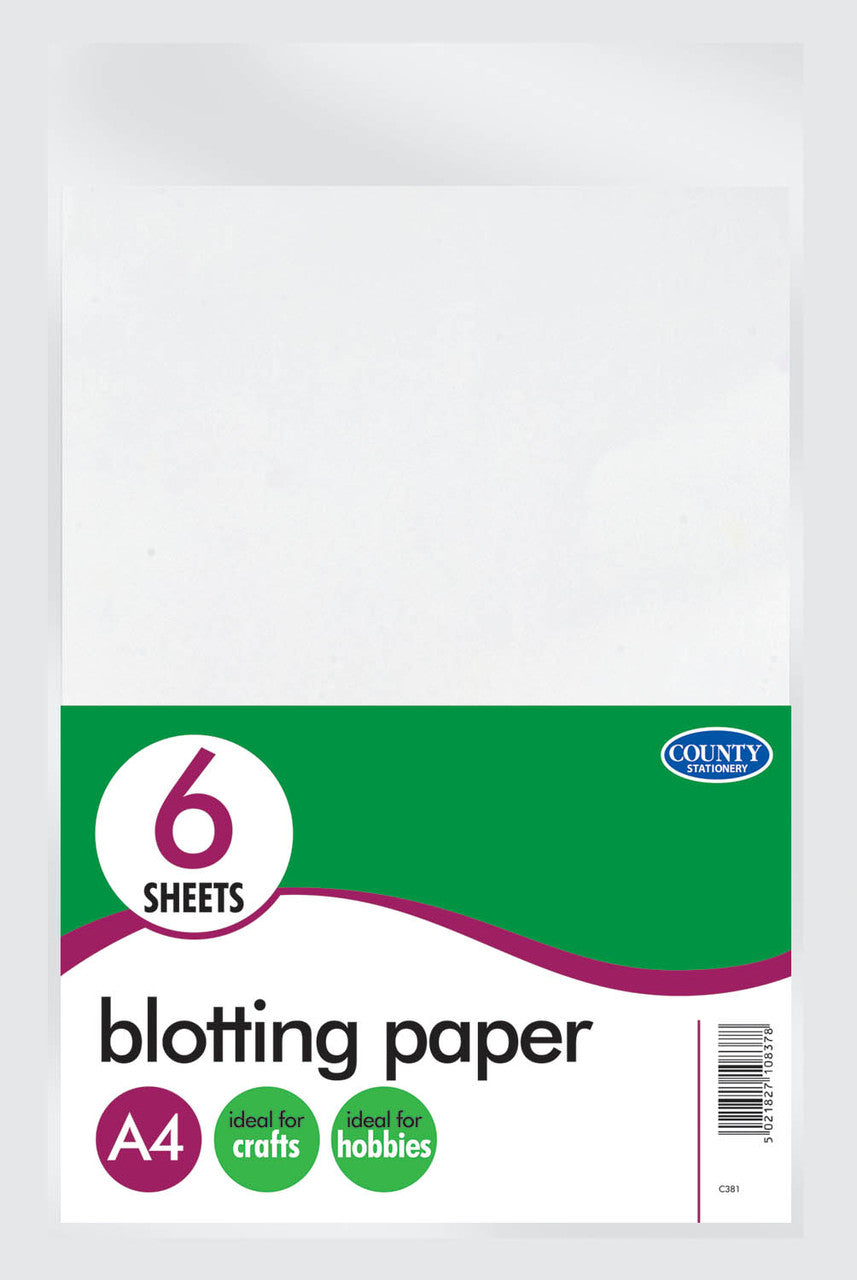 County A4 Blotting Paper for office use, bulk wholesale pack from County, ideal for absorbent paper needs.