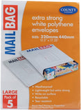 Set of five County C262 large mail bags for packaging and mailing supplies, durable and suitable for shipping items.