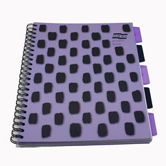 Europa Splash A4 Project Book Wirebound 200 Micro Perf Pages 80gsm FSC Ruled Punch 4 Holes Purple (Pack 3) - EU1506Z