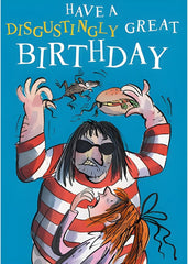 Boys/Girls Birthday Card - General Card for Him/Her - David Walliams Ratburger Design - Have a Disgustingly Great Birthday - Made in the UK
