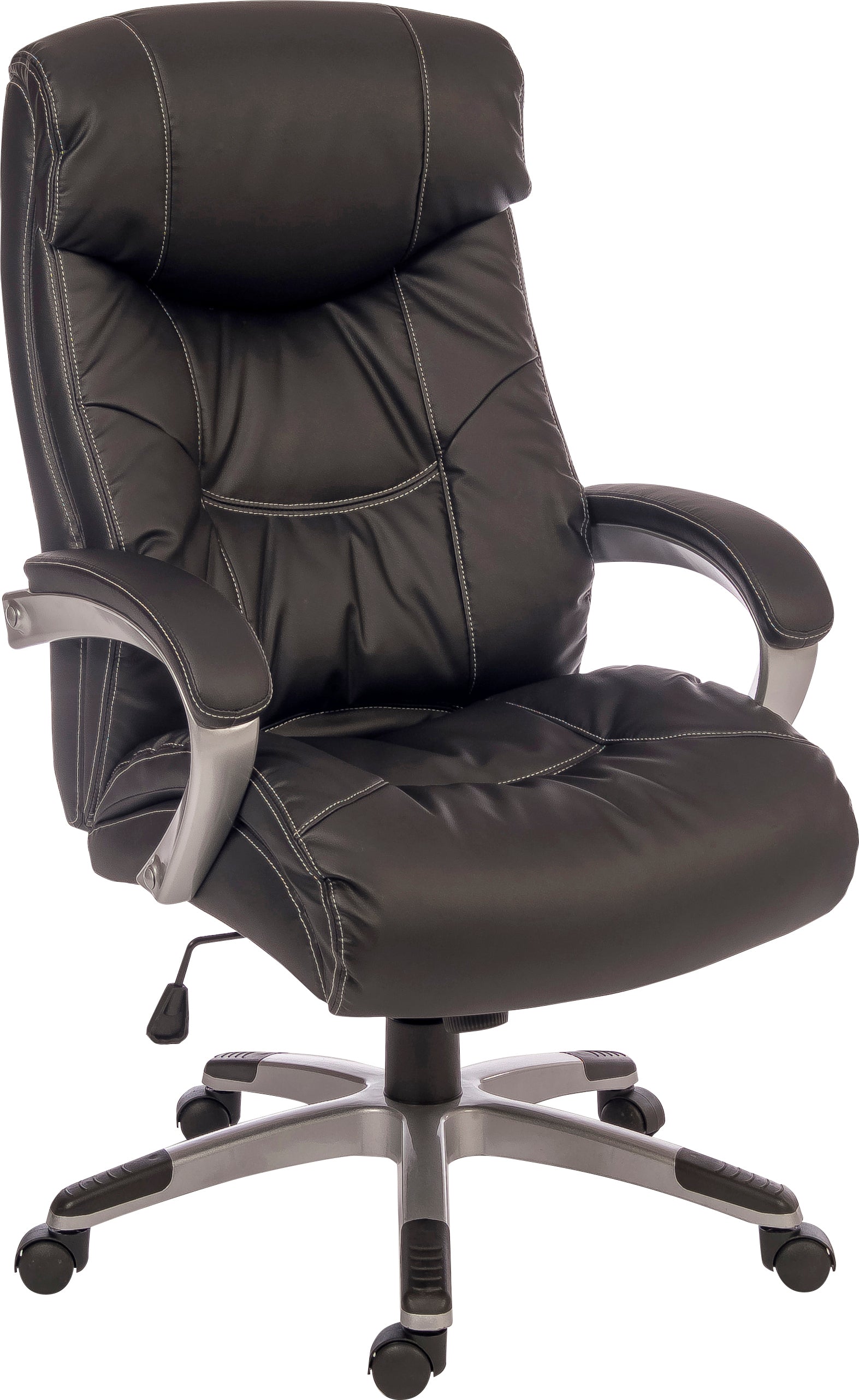 Siesta Luxury Leather Faced Executive Office Chair Black - 6916 DD