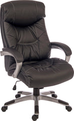 Siesta Luxury Leather Faced Executive Office Chair Black - 6916 DD