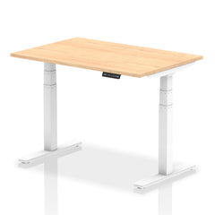 Dynamic Air 1200 x 800mm Height Adjustable Desk Maple Top White Leg HA01033 DD