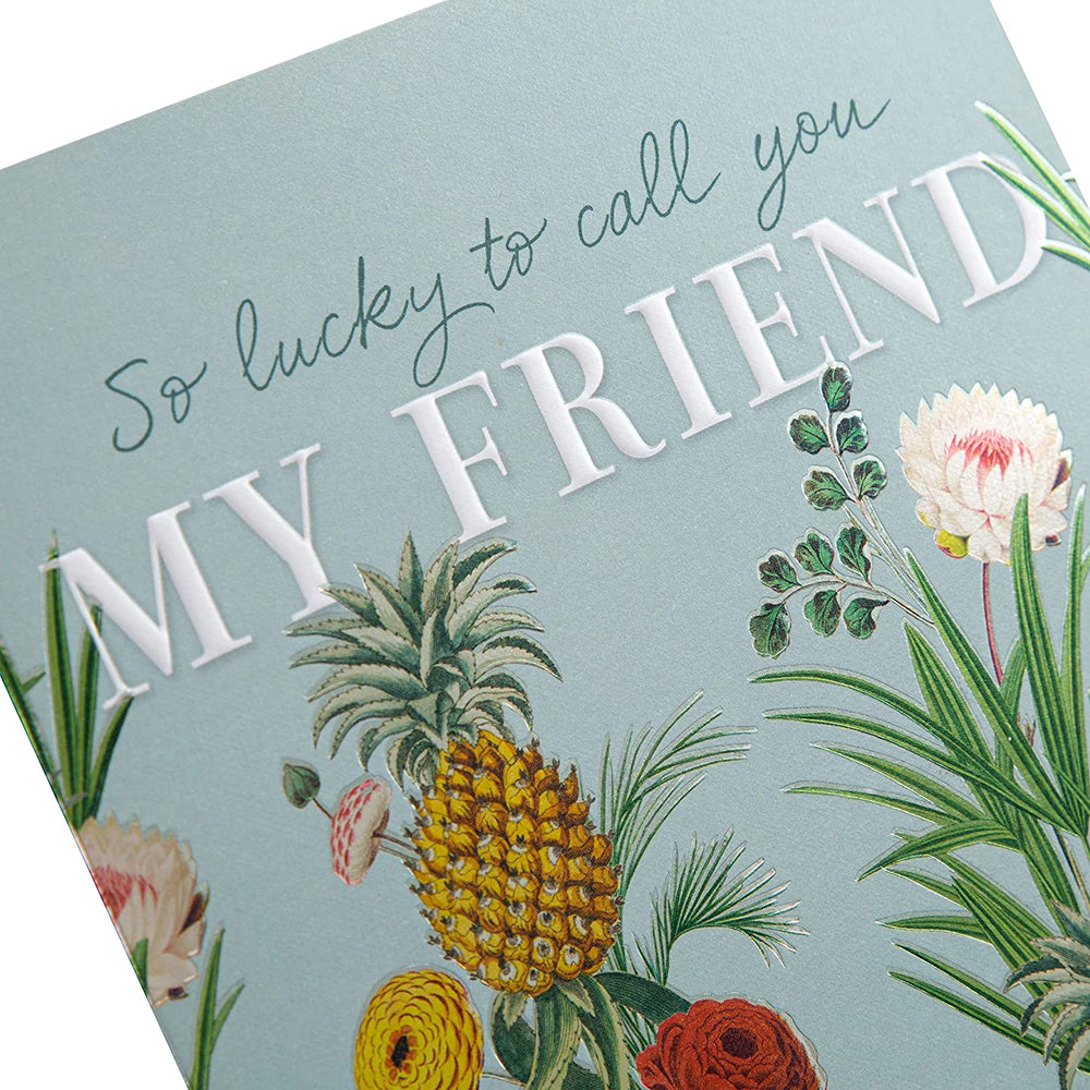 Vintage Style Botanical Design Friend Birthday Card