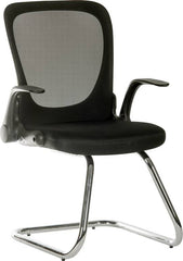 Flip Mesh Back Cantilever Visitor Chair with Flip Up Armrests Black - 6963BLK DD