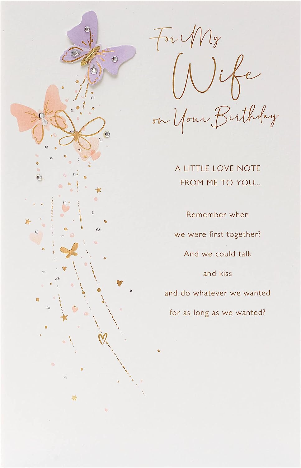 A Little Love Note Butterflies Wife Birthday Card