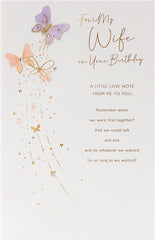 A Little Love Note Butterflies Wife Birthday Card