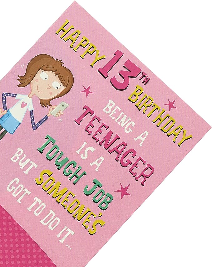 Funny Lazy Teen13th Birthday Card