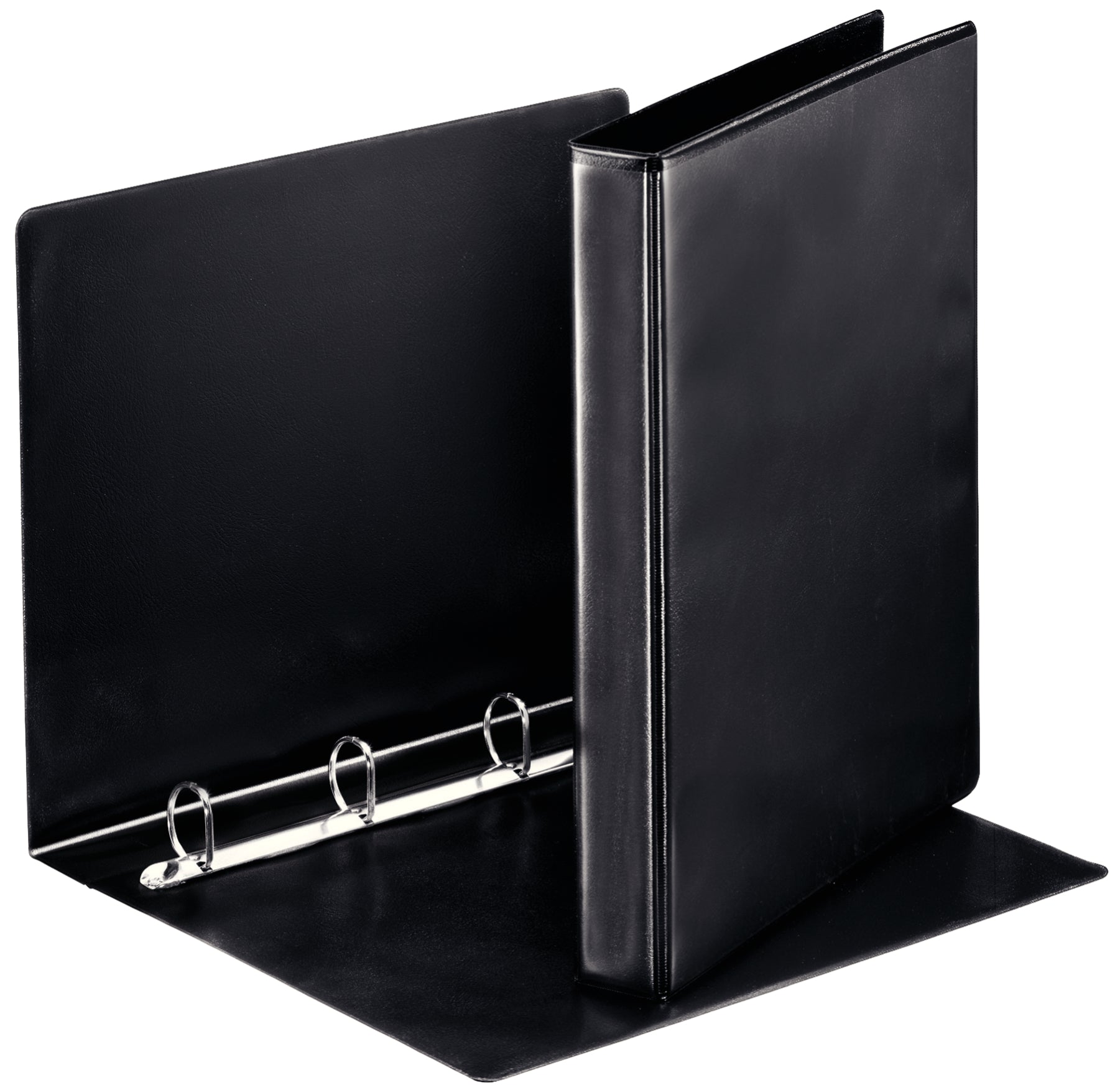 Esselte Essentials Presentation Ring Binder Polypropylene 4 D-Ring A4 25mm Rings Black (Pack 10) 49733 DD