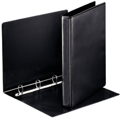 Esselte Essentials Presentation Ring Binder Polypropylene 4 D-Ring A4 25mm Rings Black (Pack 10) 49733 DD