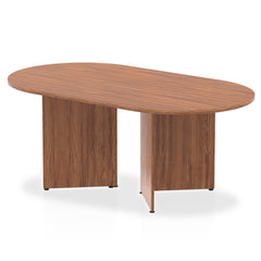 Dynmanic Impulse W1800 x D1000 x H730mm Boardroom Table Panel Arrowhead Leg Walnut Finish - I003409 DD