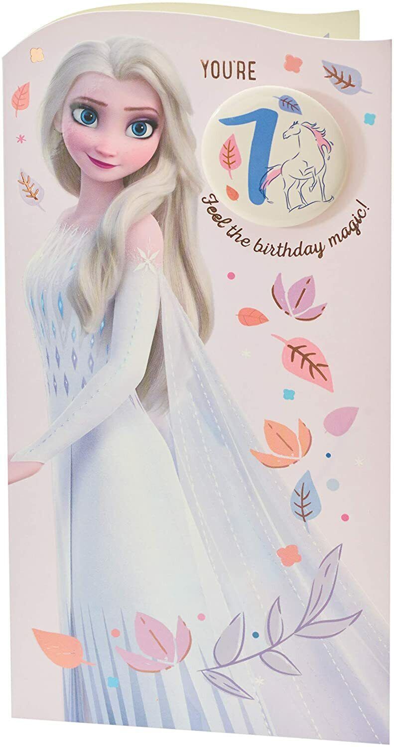 You're 7 Disney Frozen Princess Elsa Magical Birthday Card