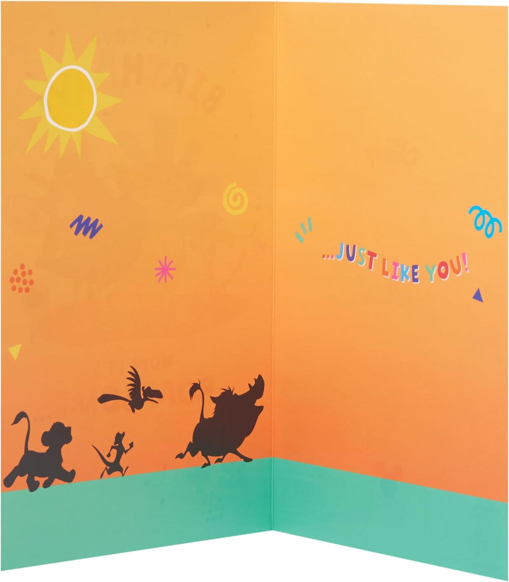 UK Greetings | Disney The Lion King Birthday Card for Boy/Girl | Happy Birthday Gifts | Her/Him | Simba & Friends Design