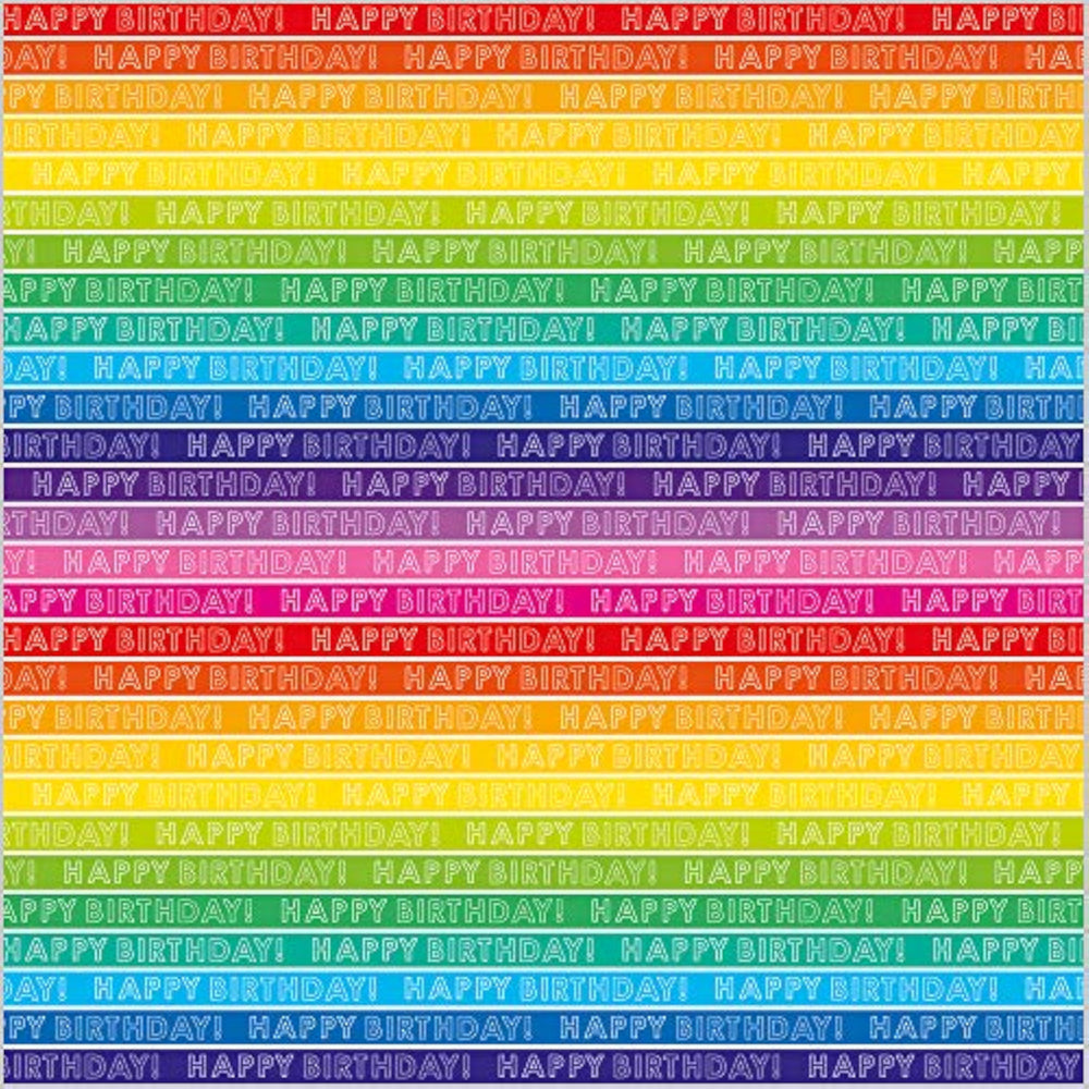 Rainbow Stripe Gift Wrap 2 Sheets & 2 Tags