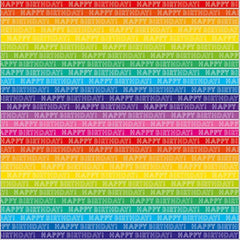 Rainbow Stripe Gift Wrap 2 Sheets & 2 Tags