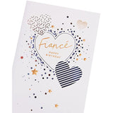 Birthday Card For Fiance Cute Design With Heart and Stars