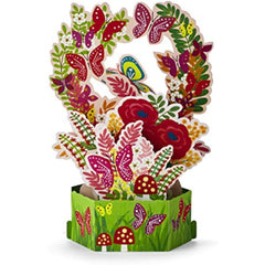 3D Butterfly and Floral Design Birthday Card
