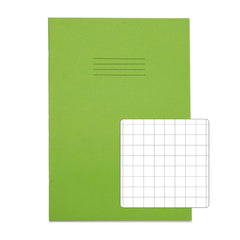 Rhino A4 Exercise Book 32 Page 10mm Squared Light Green (Pack 100) - VDU014-151-8 DD