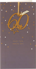 Happy 60th Birthday Card with Hanging Keepsake
