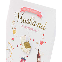 Husband Valentines Day Card With Envelope - Thoughtful Design
