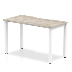 Dynamic Evolve Plus 1200mm Single Starter Desk Grey Oak Top White Frame BE760 DD
