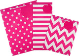 Contemporary Pink Designs Gift Bag Bundle Bottle Bag Medium Bag & Large Bag
