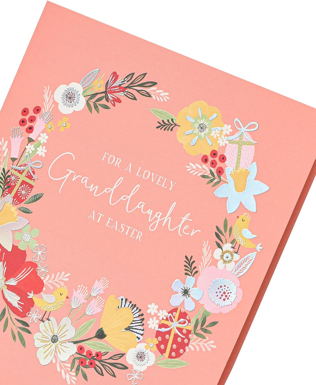 Floral Design Lovely Granddaughter Easter Card