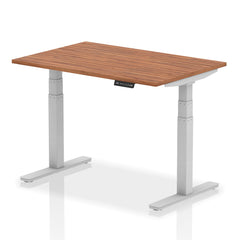 Dynamic Air 1200 x 800mm Height Adjustable Desk Walnut Top Silver Leg HA01005 DD