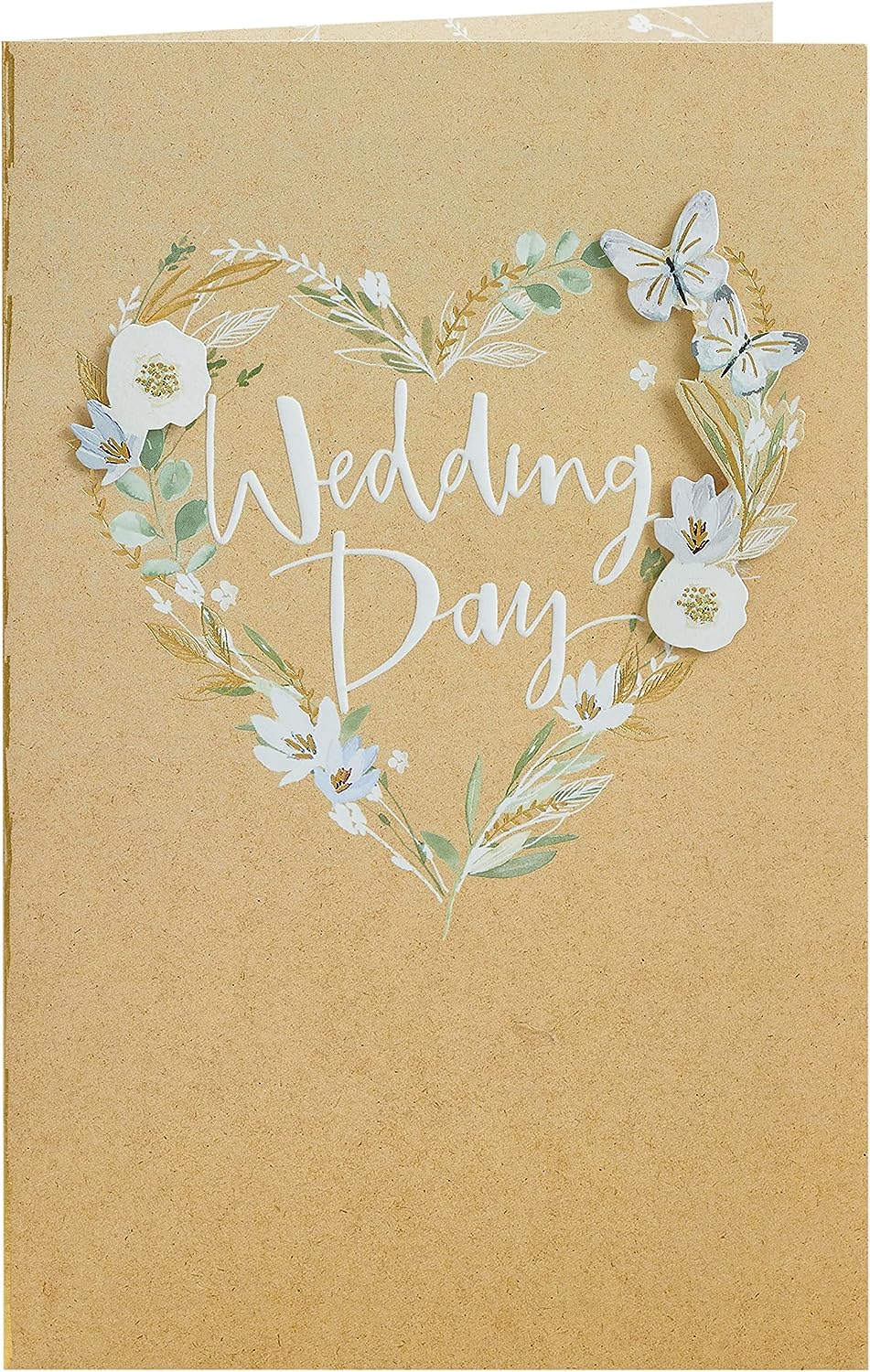 Wedding Card for Him/Her/Friend - White Flower Design