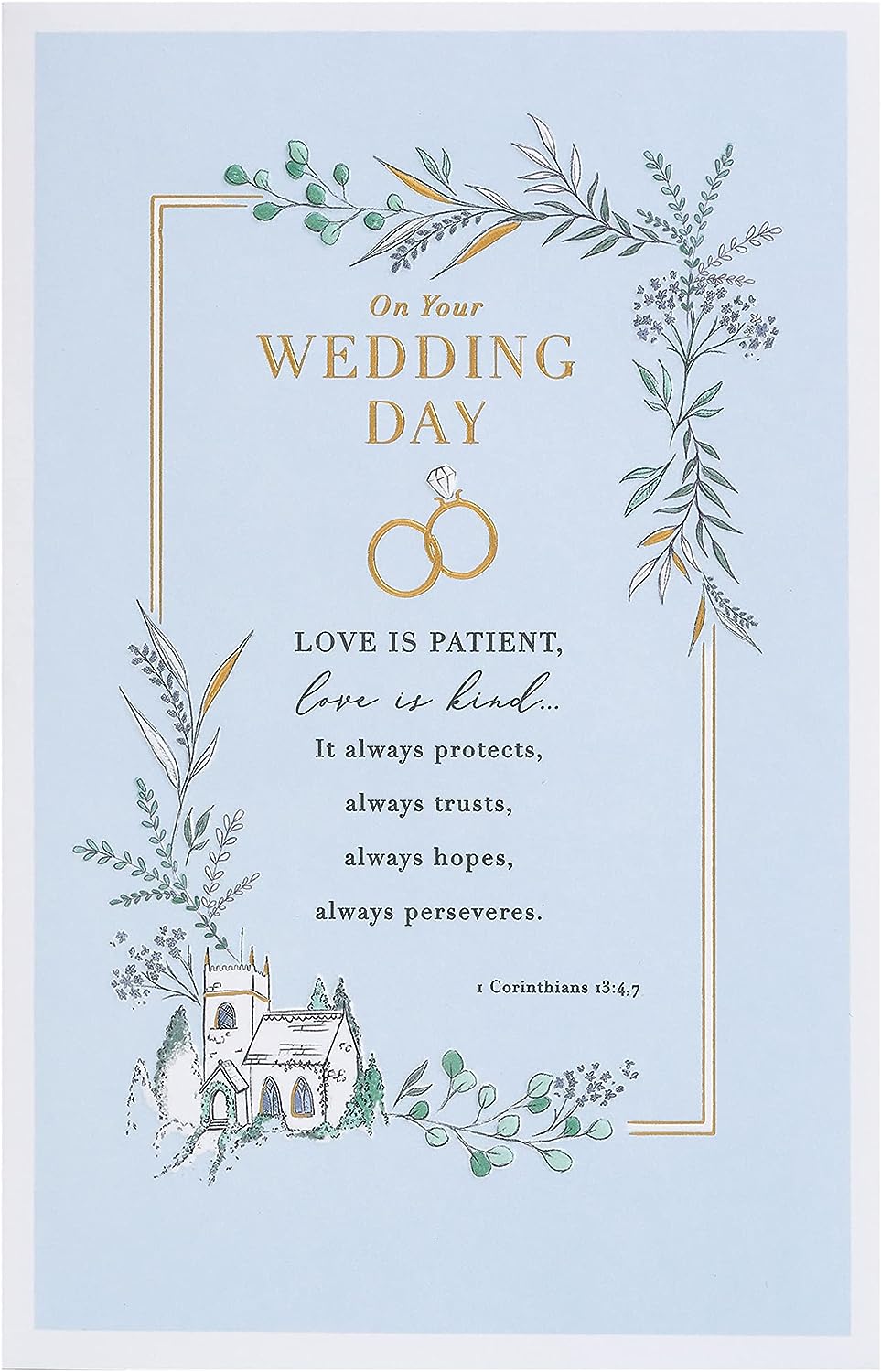 Wedding Card for Him/Her/Friend - Traditional Church Design