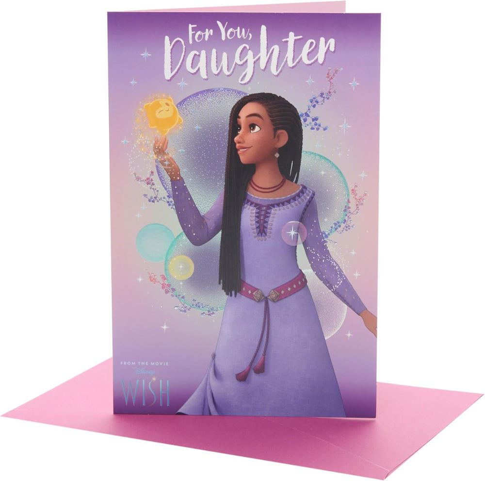 UK Greetings Disney Wish Birthday Card for Daughter - Asha Design