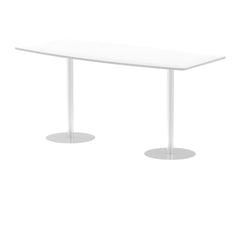 Dynamic Italia 2400mm Poseur High Gloss Table White Top 1145mm High Leg ITL0327 DD