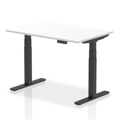 Dynamic Air 1200 x 800mm Height Adjustable Desk White Top Black Leg HA01193 DD