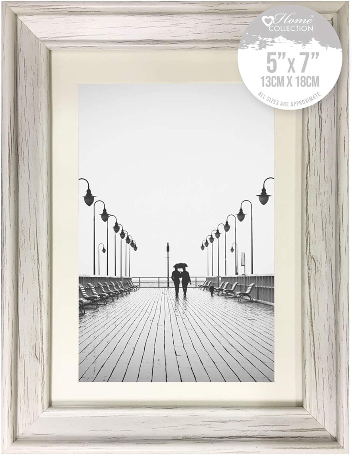 White Suffolk Styrene 5x7 inch photo frame by DG, showcasing a sleek, modern design for displaying photographs.