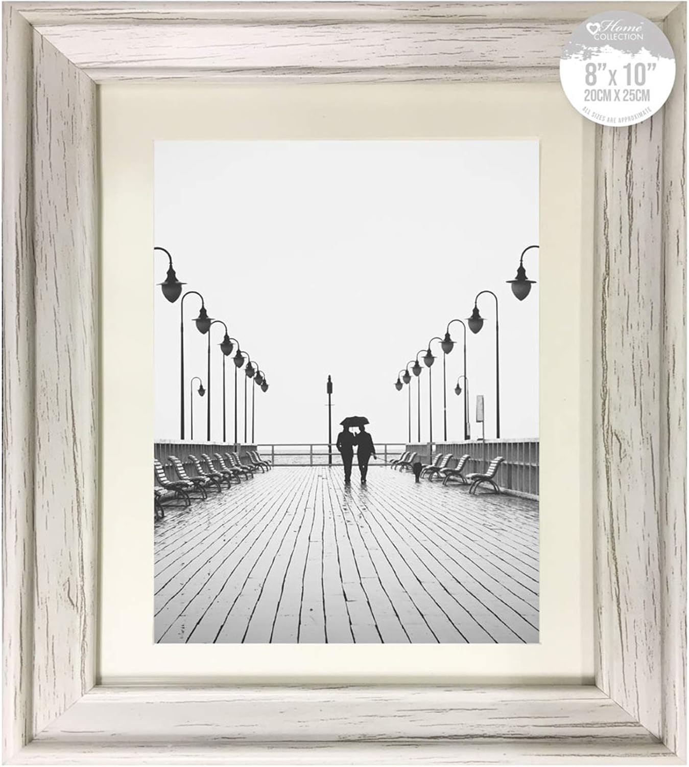White Suffolk Styrene photo frame by DG, 8x10 inches, showcasing a sleek, modern design for displaying photographs.