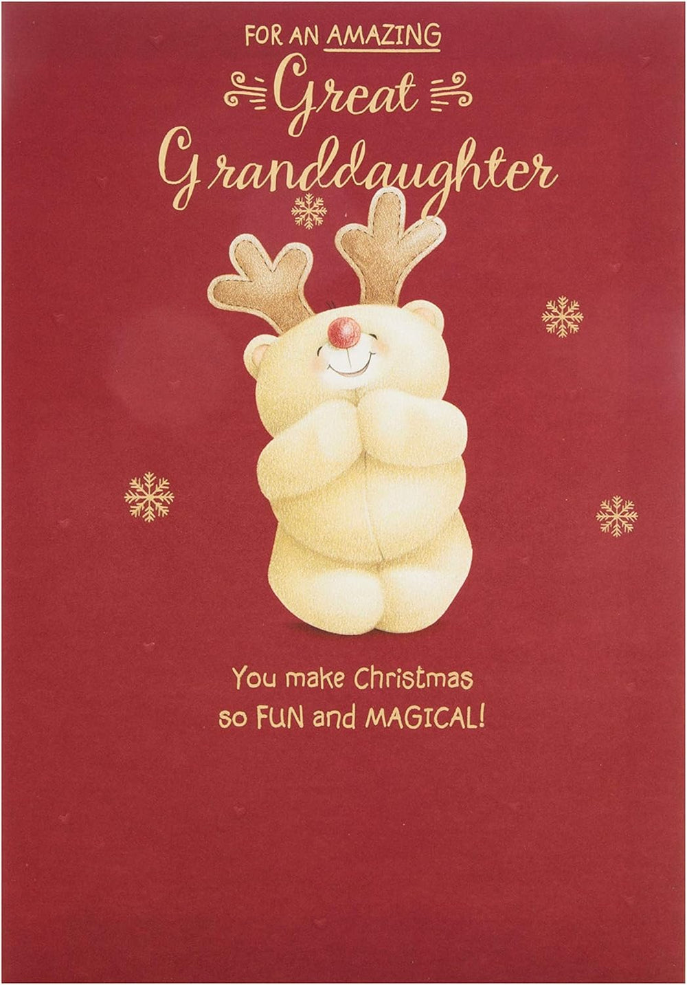 Christmas Greeting Card for Great Granddaughter with Festive Seasonal Design and Loving Wishes