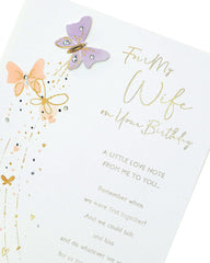 A Little Love Note Butterflies Wife Birthday Card
